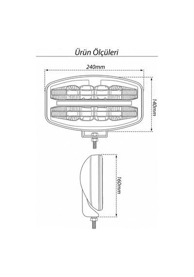 Tır Kamyon 10 İnç Led Sis Farı Delici Aydınlatma Led 12v-24v Beyaz Led Aydınlatma Sarı Gündüz Led