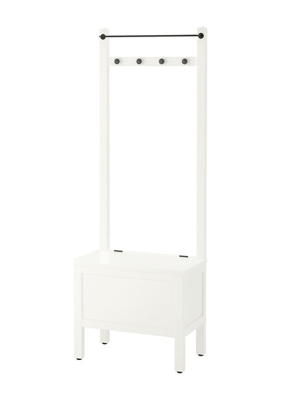 Havluluk Ve Bank, Beyaz, 64x37x173 Cm Beyaz Havluluk Ve Bank, Beyaz, 64x37x173 Cm Beyaz