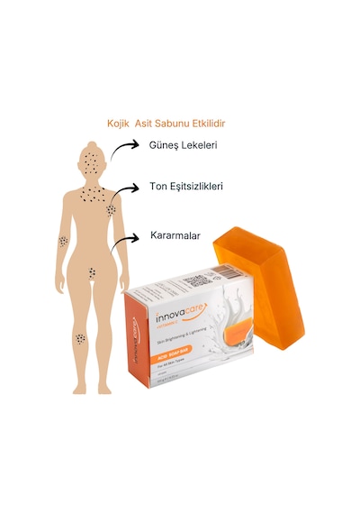 Leke Karşıtı Aydınlatıcı Sabun %1 Kojik Asit & C Vitamini - Yüz, Koltuk Altı, Bikini Bölgesi Kararma Karşıtı 120 G Diğer