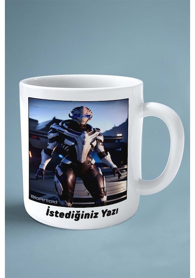 Mass Effect Oyun Baskılı Kupa Bardak Çift Taraflı Kişiye Özel Model 10 Çok Renkli