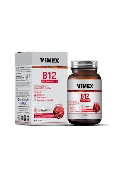 Vimex B12 Dil Altı 60 Tablet