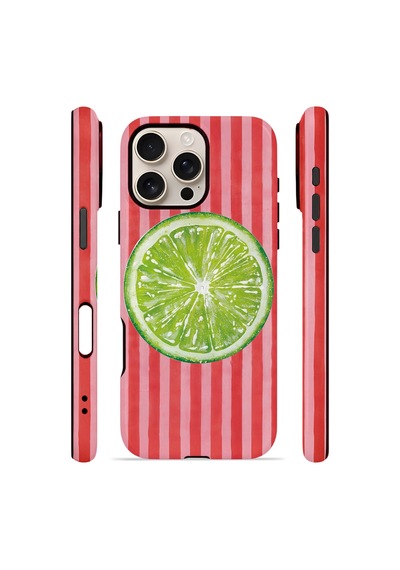 Apple iPhone Uyumlu 16 Pro Max Vorian Çift Katmanlı Kılıf Lime Slice Pop