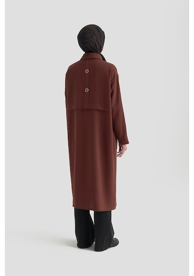 Armine Trend Kolları Şerit Detaylı Boydan Fermuarlı Allerli Giy Çık Taba 26yt516 Taba