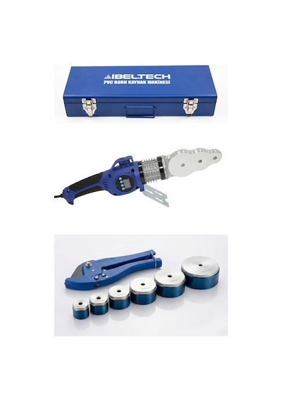 1000w Dijital Ekranlı Pprc Plastik Boru Kaynak Makinası - 6 Paftalı Tam Set 20-63mm