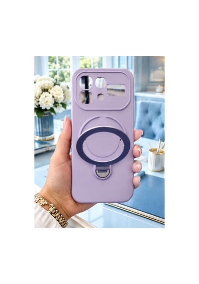 İnfinix Note 60 İle Uyumlu 360 Derece Dönebilen Kalın Metal Magsafe Halka Stantlı İçi Kadife Korumalı Ultra Lüx Premium Silikon Kılıf Lila İnfinix Note 60 İle Uyumlu 360 Derece Dönebilen Kalın Metal Magsafe Halka Stantlı İçi Kadife Korumalı Ultra Lüx Premium Silikon Kılıf Lila