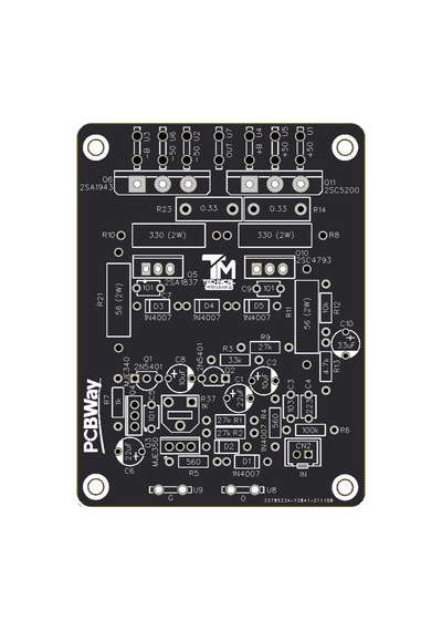 100-500 Watt Arası Yükseltilebilir Amfi Devresi Class Ab 2Sc5200