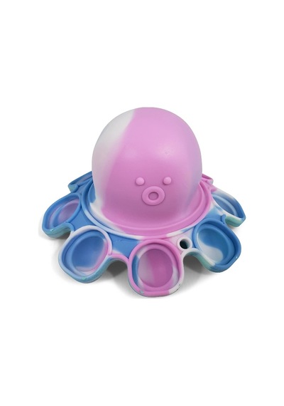 Toyfest Push Popper Flip Octopus Yumuşak Stress Giderici Çift Taraflı Anahtarlık
