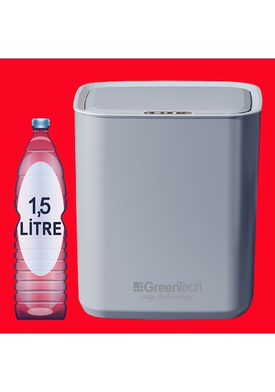 Sensörlü 22 Litre Çöp Kovası Şarj Edilebilir Lityum Pilli / Gt-sc05
