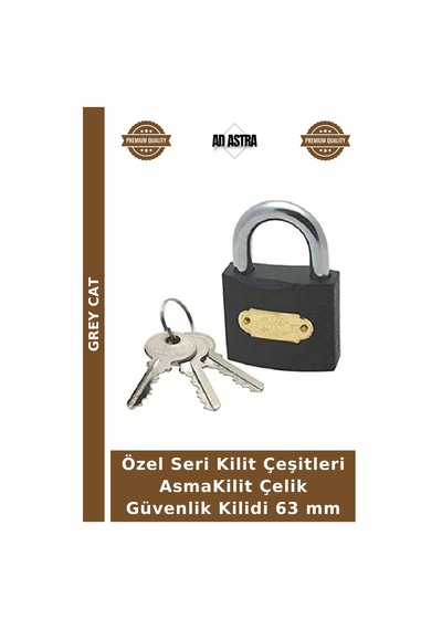Özel Seri Kilit Çeşitleri Asmakilit Çelik Güvenlik Kilidi 63 Mm