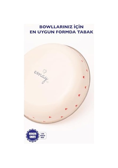 Cupid Emaye Bowl Tabağı - Bowl Kase - Salata Kasesi - Sunum Kasesi Çok Renkli