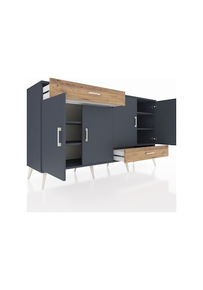 Hyperion Konsol 5 Raflı 2 Çekmeceli 4 Kapaklı 176x44x99 Antrasit- Antrasit-antrasit/çam Hyperion Konsol 5 Raflı 2 Çekmeceli 4 Kapaklı 176x44x99 Antrasit- Antrasit-antrasit/çam