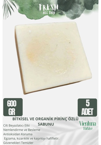 Vienluna Pirinç Özlü Sabun 5 x 600 G