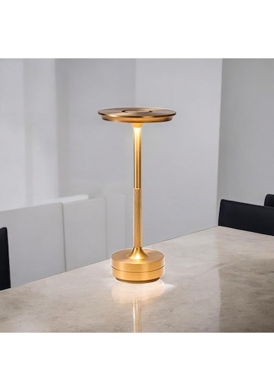 Cata Ct-8438 Toronto Gold Şarjlı Masa Lambası Aydınlatma Dokunmatik Dimmer 3 Farkli Renk Ayari Işık Lamba Ofis Çalışma