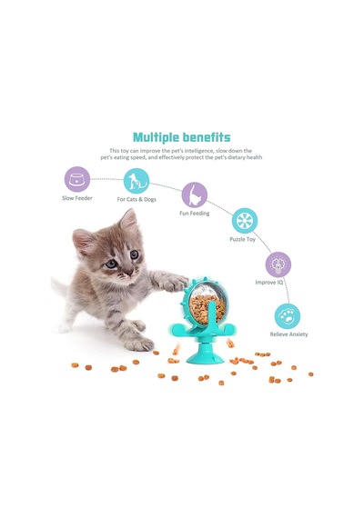 Akıllı Kedi Oyuncağı Mama Dağıtıcı Zeka Geliştirici İnteraktif Oyuncak Yavaş Besleme Aparatı Eğlenceli & Sağlıklı Beslenme