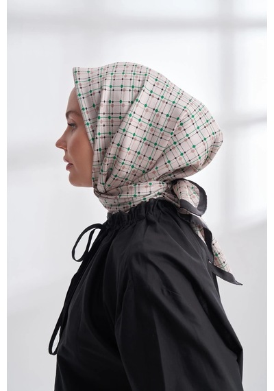 Armanda Orbıs Desen Twill İpek Eşarp - 4306 - 90 X 90 / Benetton - 930 Benetton - 930