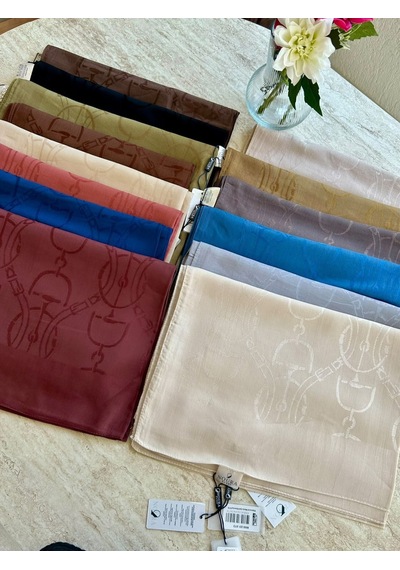 Noura Scarf Diamond Maria Şal Gümüş Çok Renkli