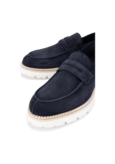 Franceschetti Erkek Hakiki Deri Mavi Loafer Ayakkabı 981 0128035 Erk Ayk Y24 Blu