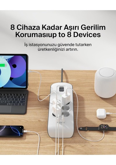 Belkin Surge Plus 6'lı Çoklu Priz