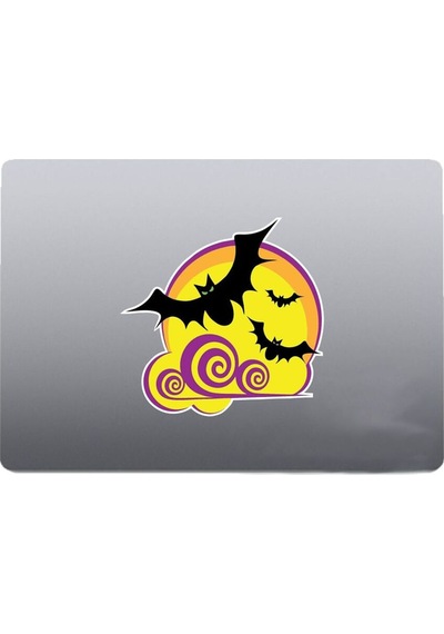 Yarasa Renkli Araç, Araba, Oto, Motorsiklet, Kask, Laptop, Cam Sticker 15x14,5 Cm