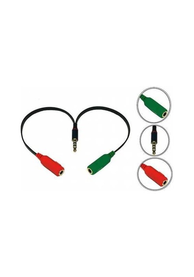 Kulaklık Mikrofon Birleştirici Aparat 3.5Mm Headphone Mic Audio