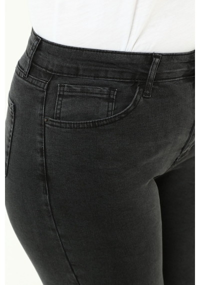 Cedy Denim Kadın Büyük Beden Yüksek Bel Likralı Slimfit Jeans Şort-c606 001