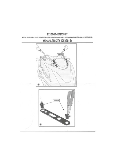 Kappa D2120kıtk Yamaha Trıcıty 125-155 14-19 Rüzgar Siperlik Baglantisi Yeşil Kutu Italyan