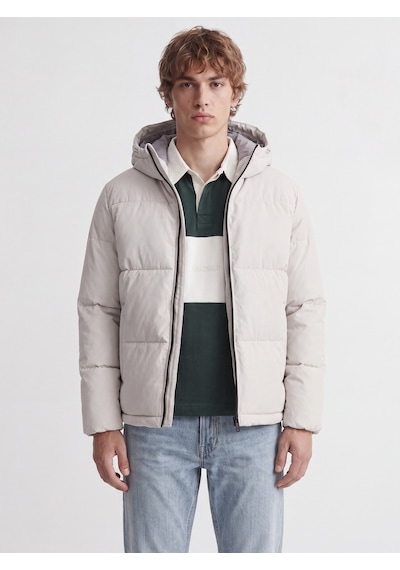 Jack & Jones Erkek Ayarlanabilir Bagcikli Kapüsonlu Puffer Ceket - Galaxy - 12303930 Moonbeam