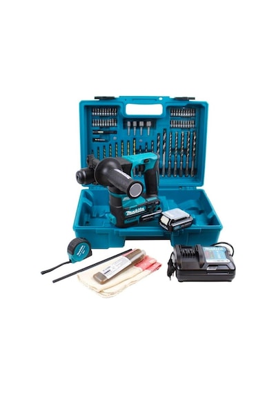 Makita HR166DWAE1 SDS Plus 10.8 V Çift Akülü Kırıcı Delici 74 Parça