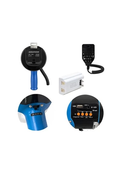 Hubrendy Sh Magicvoice Ml-687 Bt-usb Şarj Üniteli Mikrofonlu Megafon