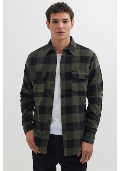 Tudors Erkek Slim Fit Dar Kesim Uzun Kollu Kapaklı Çift Cepli Kareli Kışlık Oduncu Gömlek-41624 Çok Renkli Tudors Erkek Slim Fit Dar Kesim Uzun Kollu Kapaklı Çift Cepli Kareli Kışlık Oduncu Gömlek-41624 Çok Renkli