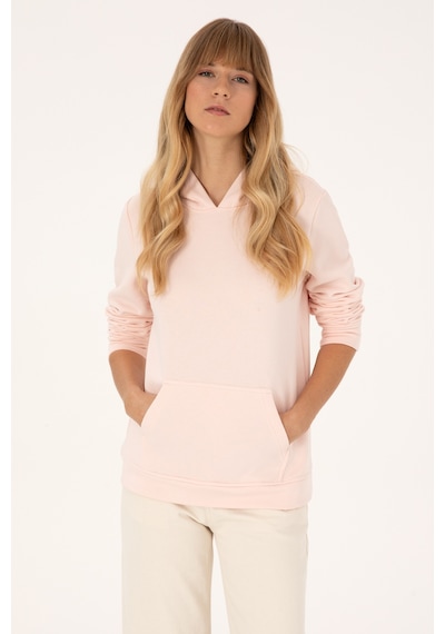 U.S. Polo Assn. Kadın Açık Pembe Kapüşonlu Sweatshirt 50320557-VR078