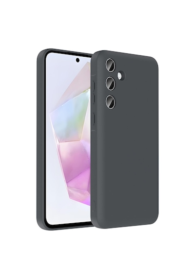 Zore Galaxy Uyumlu A36 Kılıf Kamera Korumalı Kartlık Hazneli Ogaa Vitra Kapak - Gri