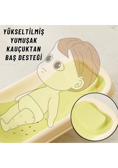 Katlanabilir Silikon Bebek Besleme Ve Yıkama Banyo Oturağı Alt Değiştirme Sehpası Yeşil