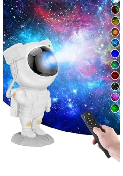 Yıldız Projektör Astronot Işıklı Kumandalı Galaksi Samanyolu Projeksiyon Gece Lambası