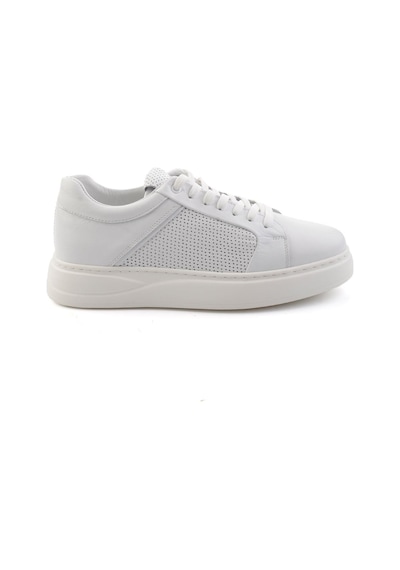 Bambi Beyaz Hakiki Deri Erkek Sneaker E01593027203 Beyaz