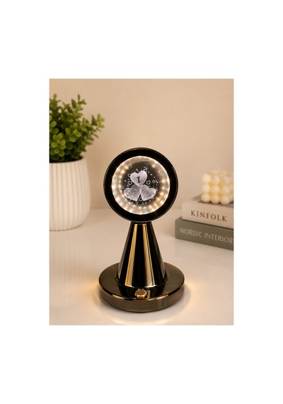 3d Kristal Led Masa Lambası I Love You Tasarımlı Usb Dekoratif Gece Lambası Altın Renk Altın Altın