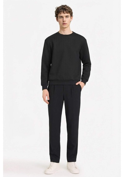 Defacto Regular Fit Bisiklet Yaka Sweatshirt F9854ax26spbk81 Siyah-bk81