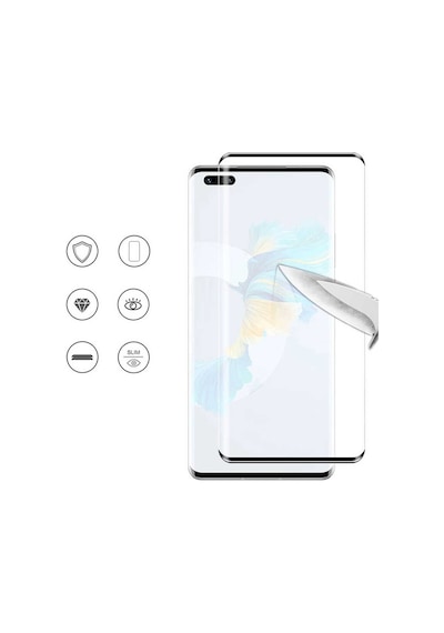 Huawei Magic 6 Pro İle Uyumlu Şeffaf Esnek Kavisli Ekranı Tam Kaplayan Pet Ekran Koruyucu