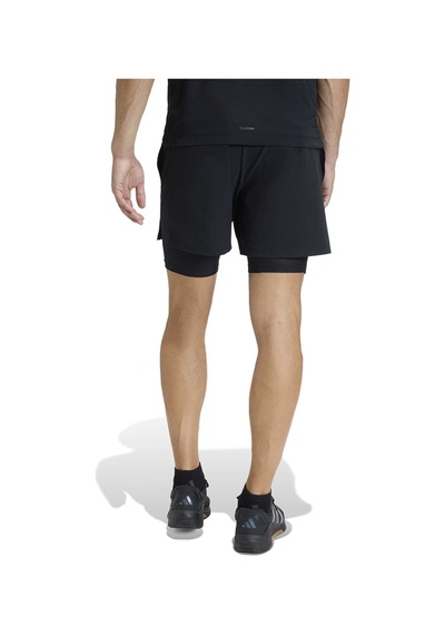 Adidas Erkek Şort D4t 2ın1 Shorts Kf6431 Siyah