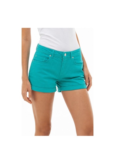 Lacoste Women's Standart Fit Cotton Jeans Shorts Kadın Pamuklu Kot Şort Turkuaz