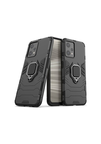 Realme 9 Pro Batman Serisi Yüzükstandlıarmorkılıf - Siyah Al3349