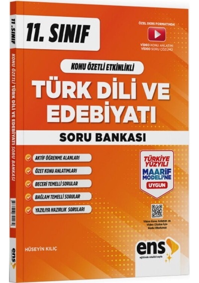 Ens Yayıncılık 11. Sınıf Türk Dili Ve Edebiyatı Konu Özetli Etkinlikli Soru Bankası