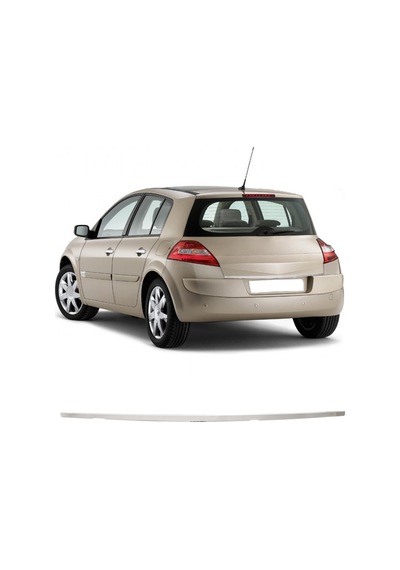 Renault Megane 2 Hb Uyumlu 2004-2010 Krom Bagaj Alt Çıtası Paslanmaz Çelik