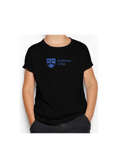 Zepplin Giyim Middlebury College Logo Siyah Çocuk Tişört Siyah