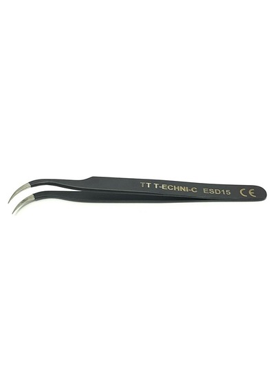 Tt-technıc Esd-15 Antistatik Eğri Uçlu Cımbız 120 MM