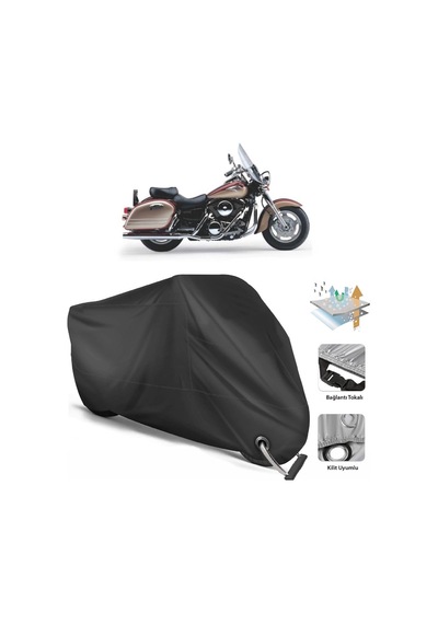 Kawasaki Vn 1500 Classic Tourer Motor Branda(Kilit Uyumlu-Siyah (457270002)