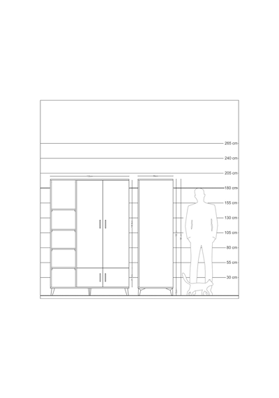 Kronos Dolap 6 Raflı 4 Kapaklı Tek Askılı 132x59x195 Çam-antrasit/antrasit Antrasıt/antrasıt Kronos Dolap 6 Raflı 4 Kapaklı Tek Askılı 132x59x195 Çam-antrasit/antrasit Antrasıt/antrasıt