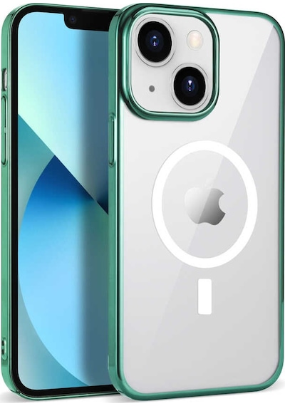 Apple Uyumlu iPhone 14 Plus Zore Wireless Şarj Özellikli Pixel Magsafe Kılıf-koyu Yeşil Koyu Yeşil