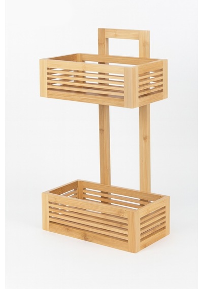 Makri Home Bambu 2 Katlı Mutfak & Banyo, Mutfak Düzenleyici Organizer Bej