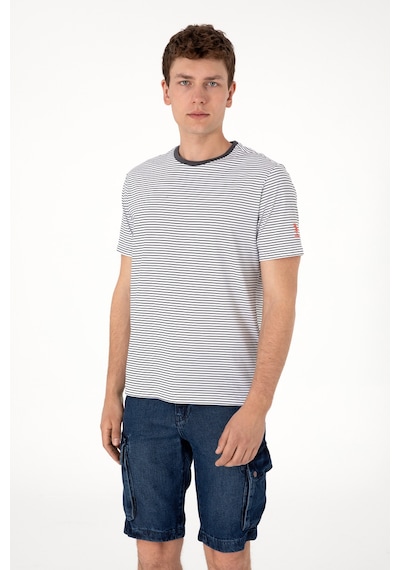 U.S. Polo Assn. Erkek Regular Fit Bisiklet Yaka Siyah Çizgili Tişört 50306898-VR046 U.S. Polo Assn. Erkek Regular Fit Bisiklet Yaka Siyah Çizgili Tişört 50306898-VR046